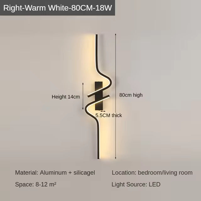 Modern Minimalist LED Wall Light for Bedroom & Living Room