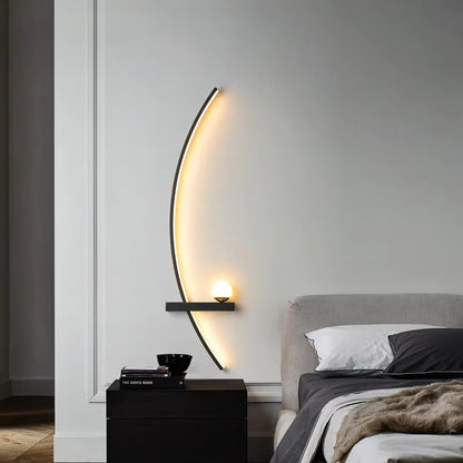 Nordic LED Wall Lamp – Modern Striped Sconce